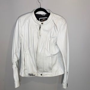 White leather Harley-Davidson jacket
